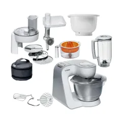 Robot kuchenny planetarny BOSCH MUM58231 1000W z blenderem kielichowym, maszynką do mięsa i rozdrabniaczem + Wyciskarka BOSCH MUZ5ZP1 + Misa  BOSCH MUZ5KR1