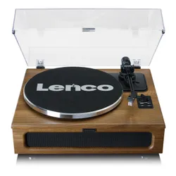 Gramofon LENCO LS-410WA Orzech, Manualny,Napęd paskowy,Bluetooth,Wbudowane głośniki,Prędkość odtw. 33 1/3, 45 obr./min