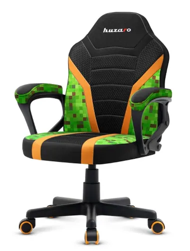 Fotel HUZARO Ranger 1.0 Pixel Mesh Czarno-zielony