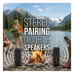 Głośnik mobilny XMUSIC BTS660 Bluetooth, Moc 35W, IP67, Bass Boost, Radio FM, MicroSD, Czarny