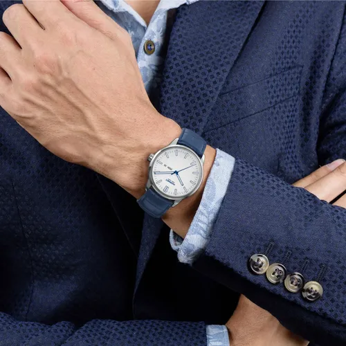 Zegarek HORNET Modern NFC 43mm Biało-niebieski