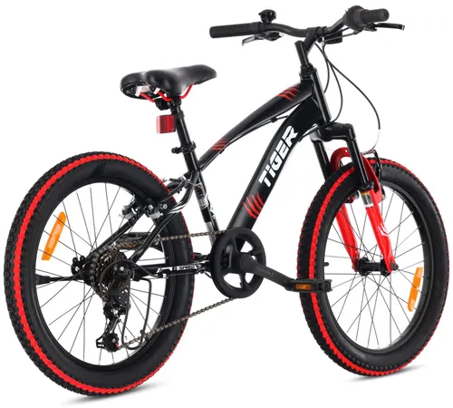 Rower dziecięcy SUN BABY Tiger Bike 20 cali dla chłopca Czarno-czerwony