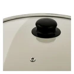 Garnek emaliowany duży z szklaną pokrywką TADAR 12 l