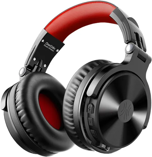 Słuchawki bezprzewodowe Oneodio Pro M Nauszne Bluetooth 5.2 Czarno-czerwony
