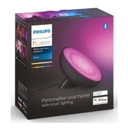 Lampka nocna Philips Hue White and Colour Ambiance Bloom Czarny