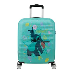 Walizka kabinowa American Tourister Wavebreaker Disney - Stitch flower