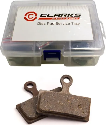 Clarks Klocki hamulcowe CLARK'S SHIMANO FSA CLARKS (XTR M985, M987, M988, M975,M965 XT M785, SLX M666, M675, Deore M615, Alfine R785, FSA K-Force, CLARKS M2) pudełko 25 par organiczne