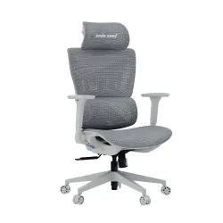 Fotel Anda Seat X-Air Mega XL Mesh Gamingowy do 120kg Tkanina Szaro-różowy