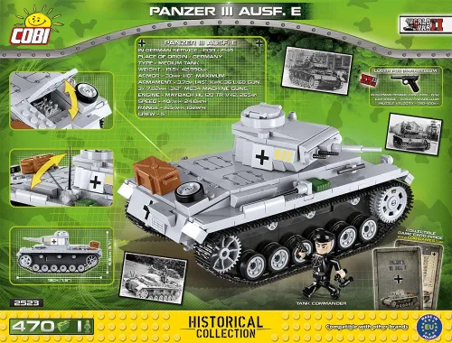 Cobi Historical Collection Panzer III Ausf.E (2523)