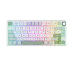 Klawiatura mechaniczna Royal Kludge RK-R75 Sky Cyan Brown Switch Biało-Błękitny