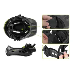Kask rowerowy VAYOX Enduro VA0421BM Czarny Full Face z odpinaną szczęką (rozmiar M)