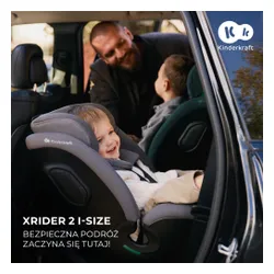 Fotelik samochodowy KINDERKRAFT Xrider 2 I-size 40-150 cm (0-21 kg) Szary