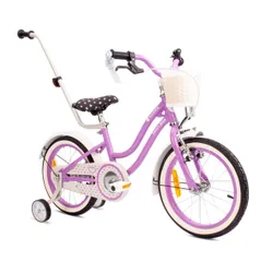 Rower dziecięcy SUN BABY Heart Bike 16 cali dla dziewczynki Fioletowy