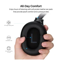 Słuchawki bezprzewodowe Tozo H20 Nauszne Bluetooth 6.0 Funkcje AI Czarny