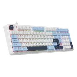 Klawiatura magnetyczna Ajazz AK980 MAX Biało-Niebieski