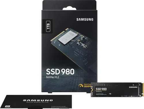 Samsung 980 SSD 1 TB M. 2 2280 PCI-E x4 Gen3 NVMe (MZ-V8V1T0BW)