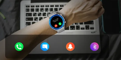 Smartwatch IMIKI Xplorer Oyster Srebrno-niebieski
