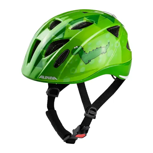 Kask rowerowy dziecięcy Alpina Ximo Flash green dino gloss