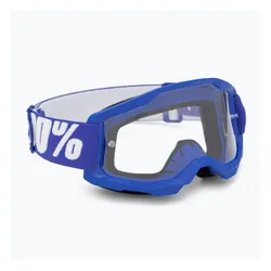 Gogle rowerowe dziecięce 100% Strata 2 Junior blue/clear