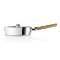 EVA SOLO Nordic Kitchen 24 cm - patelnia nieprzywierająca z pokrywką ze stali nierdzewnej