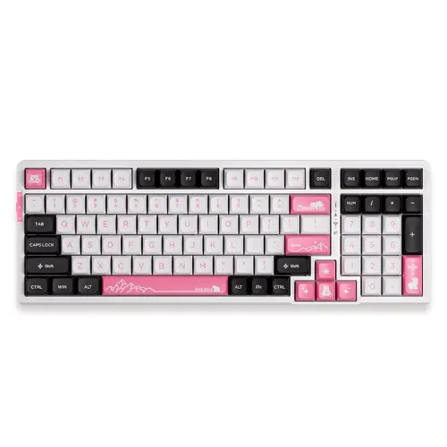 Klawiatura mechaniczna VGN V98Pro V3 Daiyu Switch Biało-Różowy