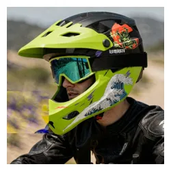 Kask KAMIKAZE Ronin Zielony Full Face (rozmiar L)