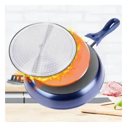 Patelnia diamentowa nieprzywierająca ze szklaną pokrywką DIAMANT 28 cm