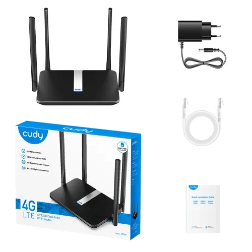 Router Cudy LT500 4G LTE AC1200 Czarny