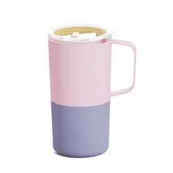 Kubek termiczny ceramiczny Asobu Tower - pastel pink