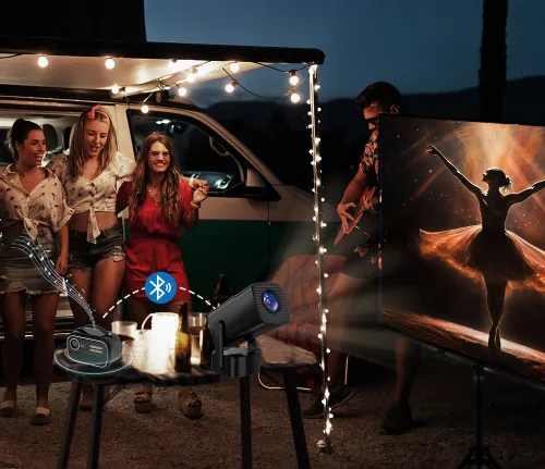 Projektor BLOW Cinema SOUND HD Ready Wi-Fi Bluetooth Android TV Przenośny z Etui