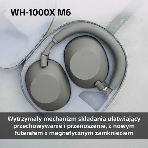 Słuchawki bezprzewodowe Sony WH-1000XM6 ANC Nauszne Bluetooth 5.3 Oliwkowy