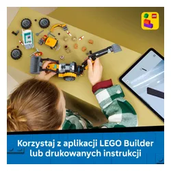 LEGO City 60480 Żółta koparko-ładowarka, zestaw klocków 7+