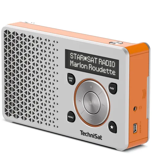 Radioodbiornik TechniSat DigitRadio 1 Radio FM DAB+ Srebrno-pomarańczowy