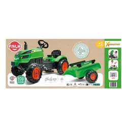 Falk Traktorek X Tractor Zielony Z Przyczepką Klakson 2-5 Lat