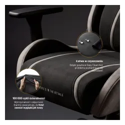 Fotel Diablo Chairs X-One 2.0 Small Camel Black Gamingowy do 90kg Tkanina Czarno-Beżowy