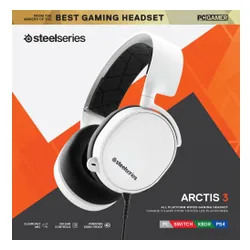 Słuchawki przewodowe z mikrofonem SteelSeries Arctis 3 Nauszne Biały