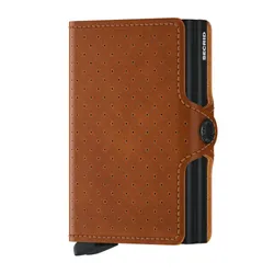 RFID Secrid Twinwallet Perforated Cep Cüzdanı-cognac