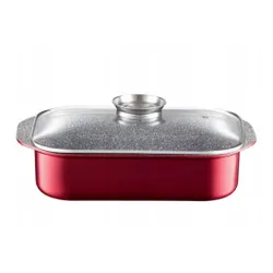 Brytfanna Metallic RED 6,5L +dozownik GARNEK na prezent kuchenny pokrywa