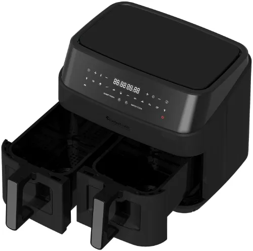 Air Fryer Frytkownica beztłuszczowa TURBOTRONIC TT-DAF6W Czarny 9l z podwójnym koszem