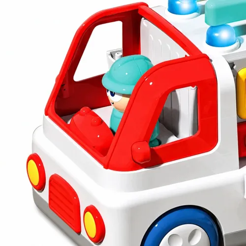 Interaktywna Edukacyjna Karetka Ambulans Światło Dźwięk Figurki 15 Melodii