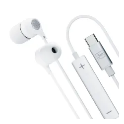 Słuchawki przewodowe 3mk Wired Earphones USB-C Biały