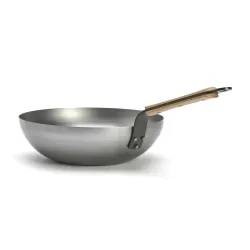 DE BUYER Mineral B Bois 28 cm - patelnia / wok ze stali węglowej