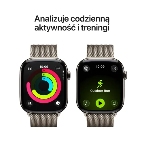Apple Watch Series 11 GPS + Cellular 46mm Tytan Naturalny Bransoleta mediolańska Naturalny M/L