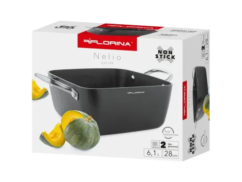 Garnek aluminiowy z pokrywką FLORINA NELIO 6,1 l