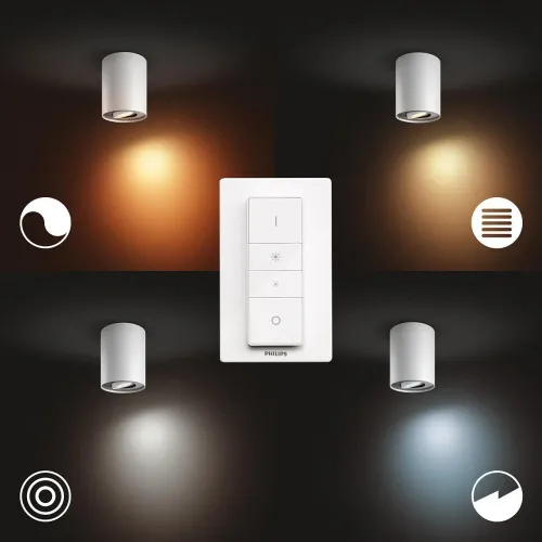 Oświetlenie punktowe Philips Hue White Ambiance Pillar 192775 Biały + regulator przyciemniania