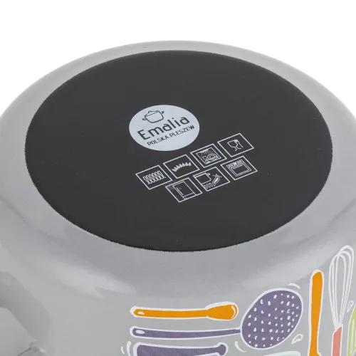 Garnek emaliowany z pokrywką EMALIA POLSKA PLESZEW STAFFIO 2,6 l