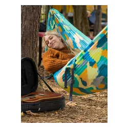 Hamak turystyczny ENO DoubleNest Print Hammock - boulder/melon