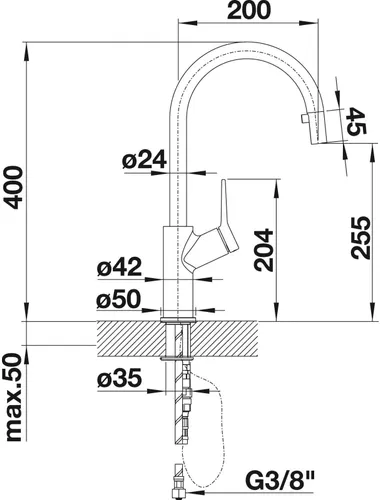 Bateria BLANCO Carena-S 520767 Chrom