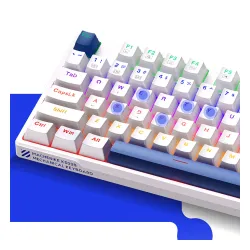 Klawiatura mechaniczna Machenike K500B-B87 Gamingowa Przewodowa Red Switch Biała