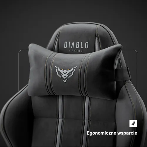 Fotel Diablo Chairs X-One 2.0 Normal Size Black Moss Gamingowy do 150kg Tkanina Czarny